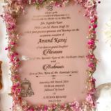 Resin wedding invitation