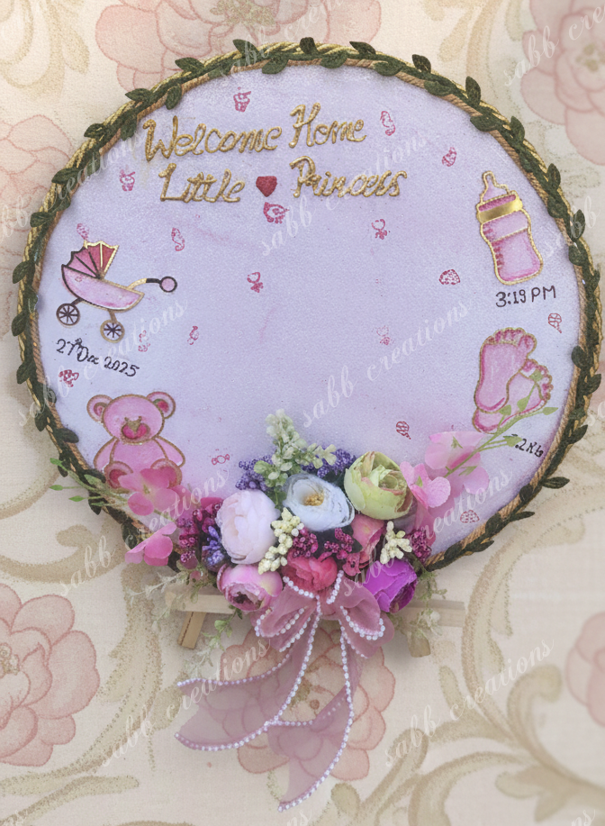 Baby footprint board