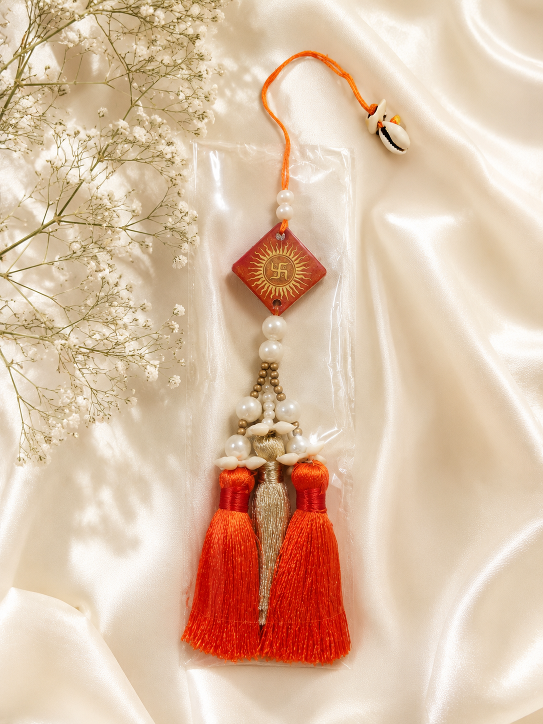 Orange lumba resin rakhi