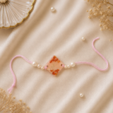Pink Rakhi with Gold Stones ✨💗