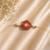 Golden Bloom Floral Rakhi