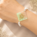 Green Bracelet-Style Suraj Rakhi 💚☀️